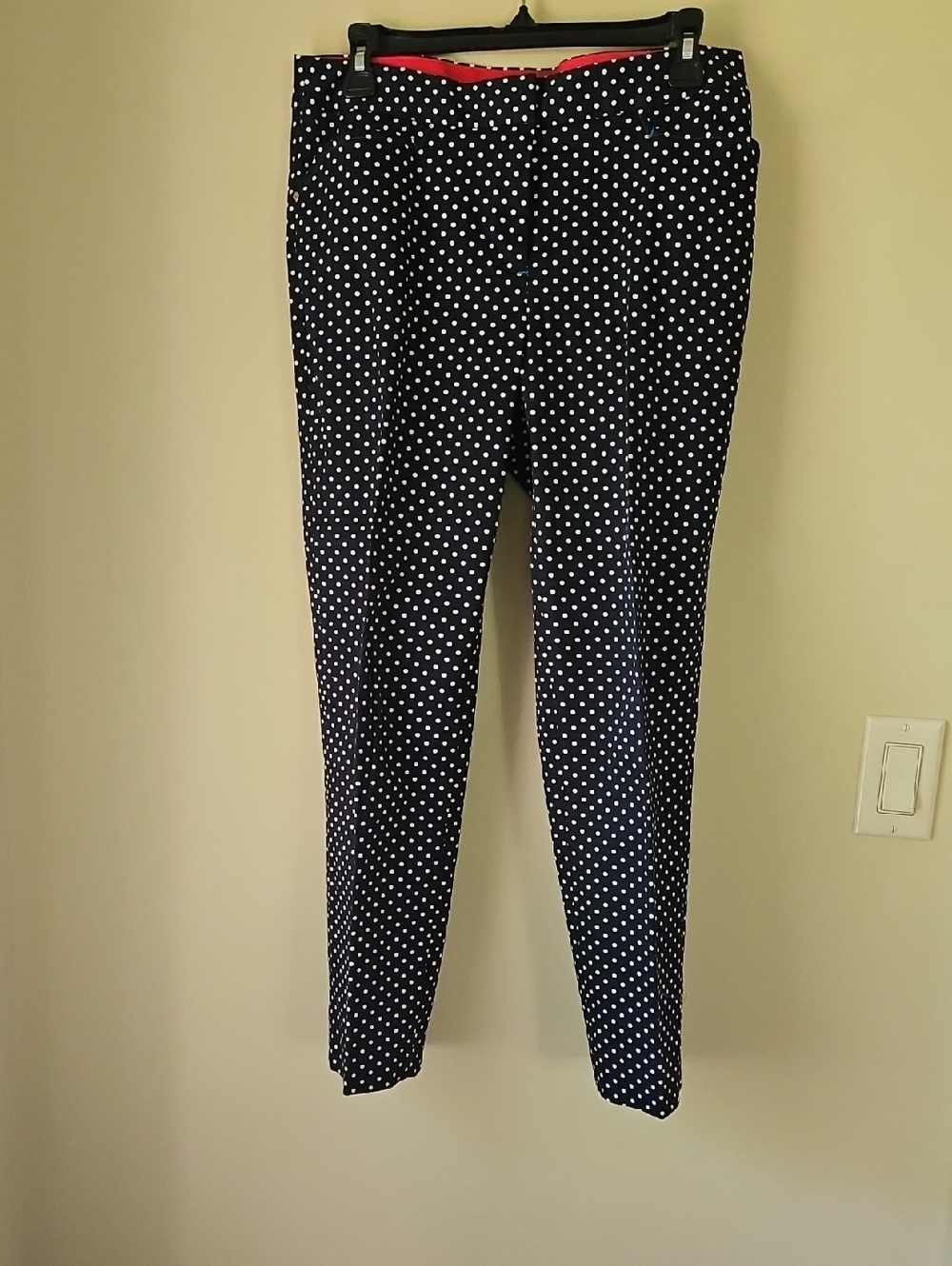 Jones NY Dark Navy/Black   Polka Dot Skinny Pants